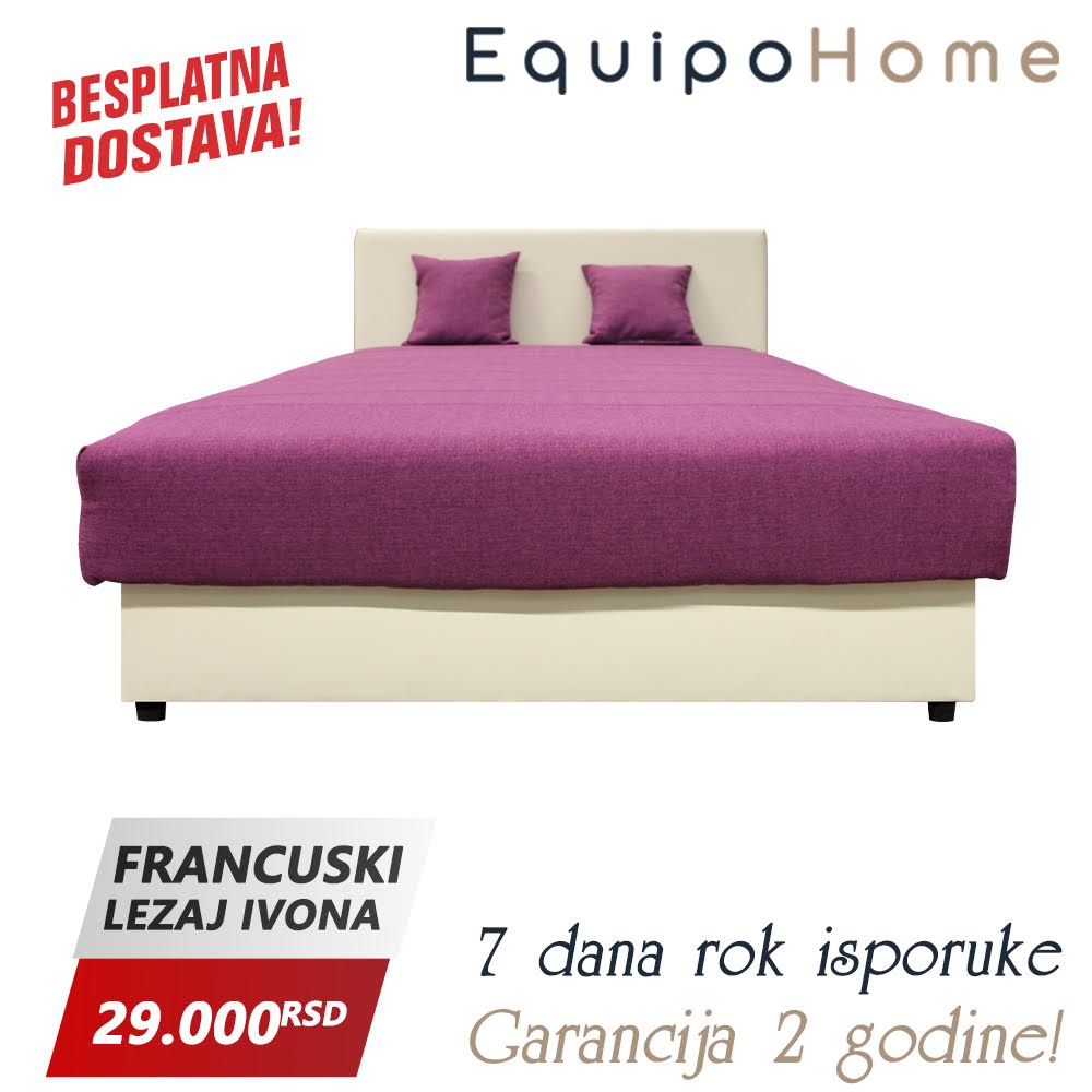 Francuski ležaj Ivona lila
