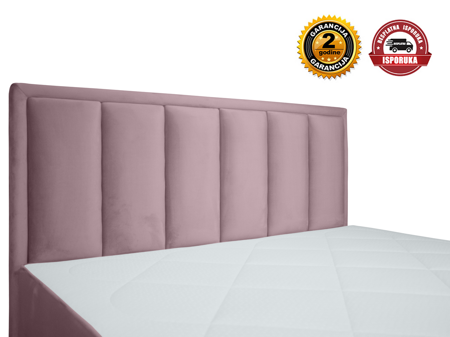 Francuski ležaj SOFT roze