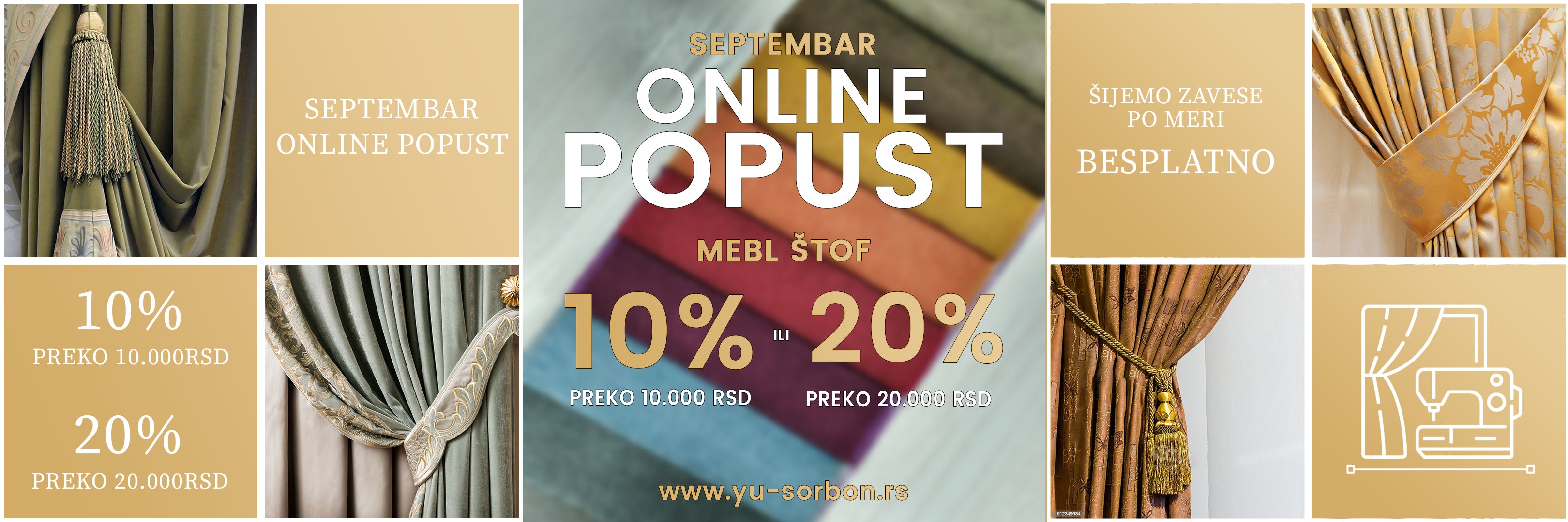 Zavese Popust Mebl Stof Popust Zavese Besplatno Sivenje