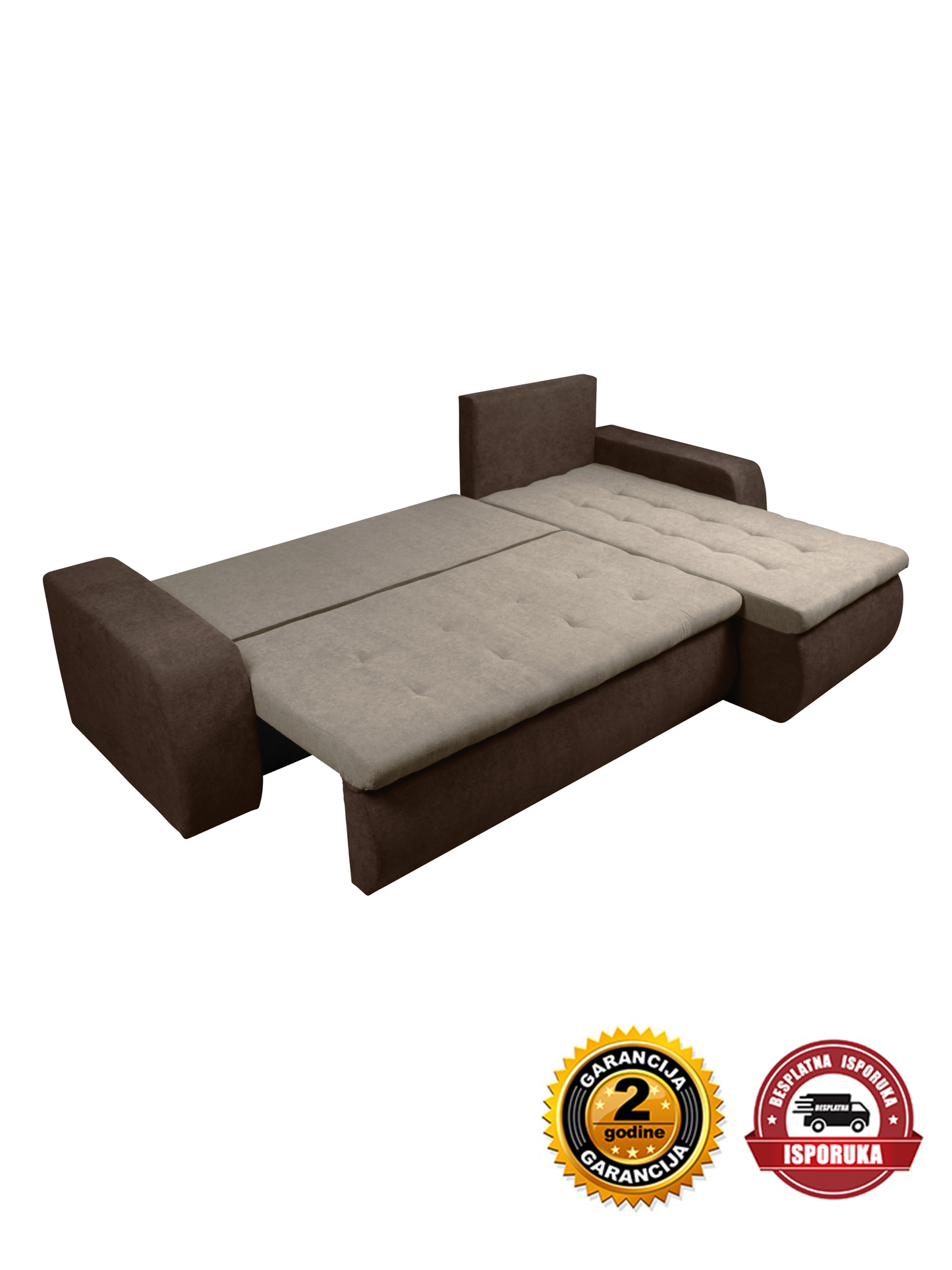 Ugaona garnitura BOKI braon-bež