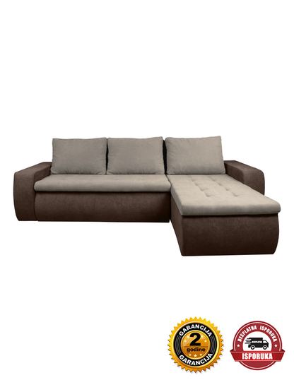 Ugaona garnitura BOKI braon-bež