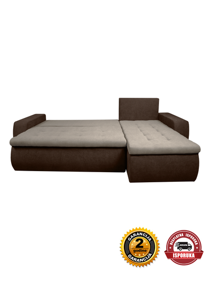 Ugaona garnitura BOKI braon-bež