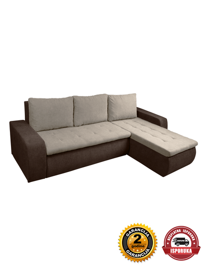 Ugaona garnitura BOKI braon-bež