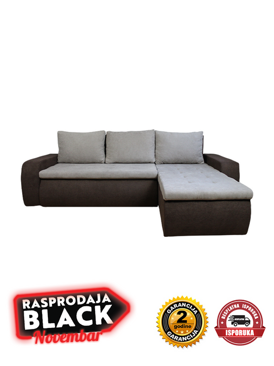 Ugaona garnitura BOKI braon-bež